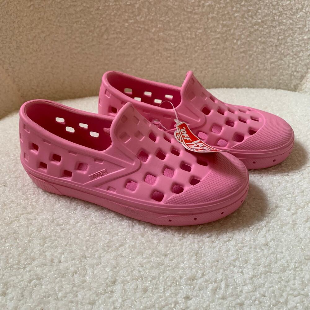 NWT Vans Toddler Slip On TRK Pink Rubber Shoes Perforated Water Jelly Size 10